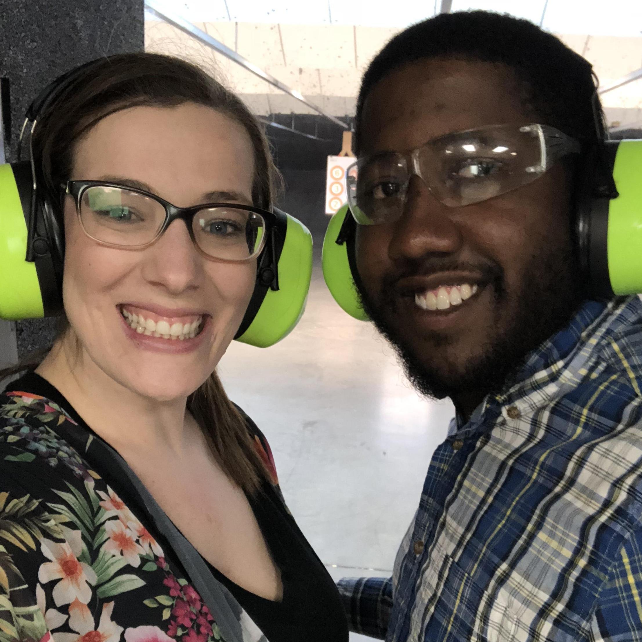 Shelby’s first gun range experience.