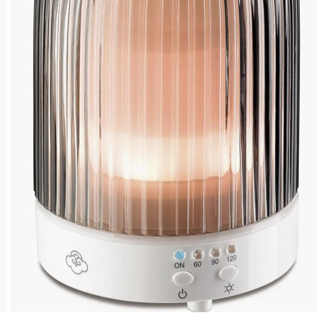 SERENE HOUSE Fountain Glass Ultrasonic Aroma Diffuser - Grey
