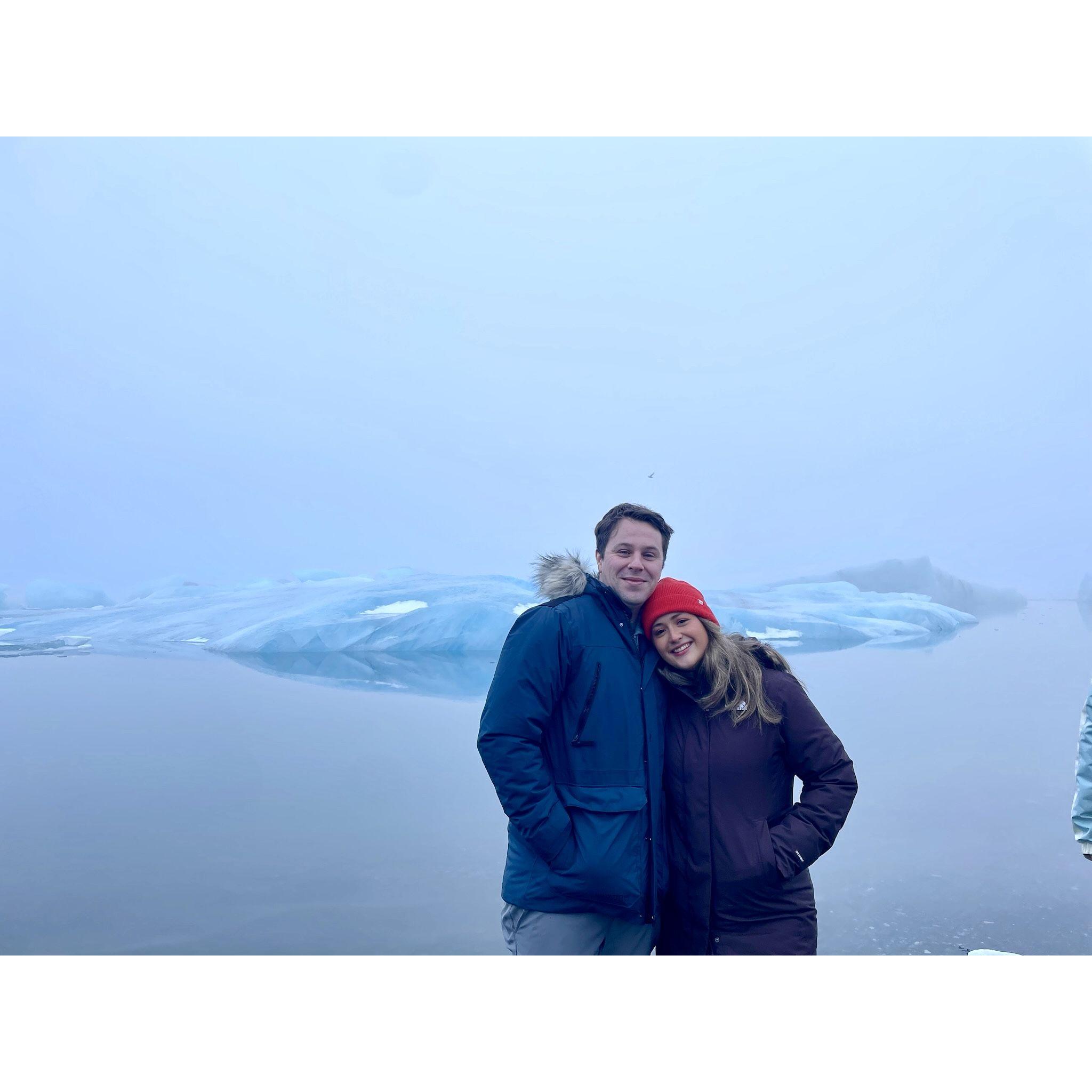 One hour before Jason would propose in Iceland!