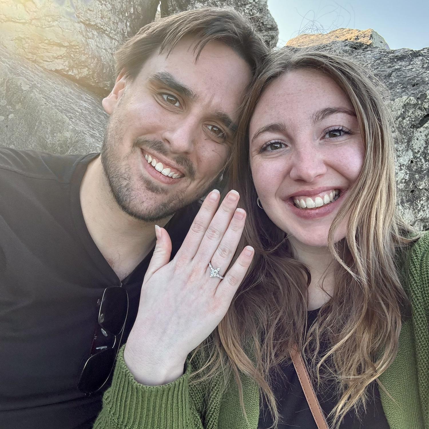 Foster asked the big question at his favorite childhood spot— the Kenosha Waterfront! Sitting next the water, in a cove, it was a private, intimate moment they will both cherish forever.