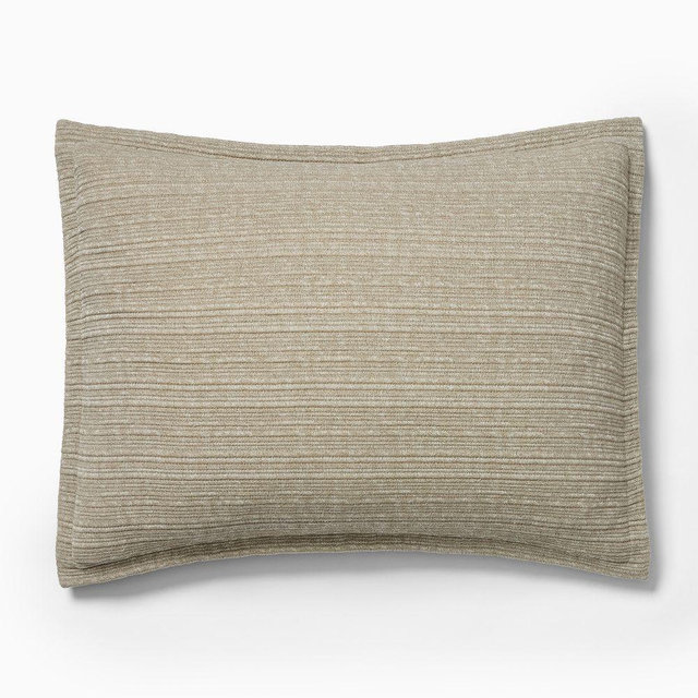 Chandler Ribbed, Standard Sham, Patina
