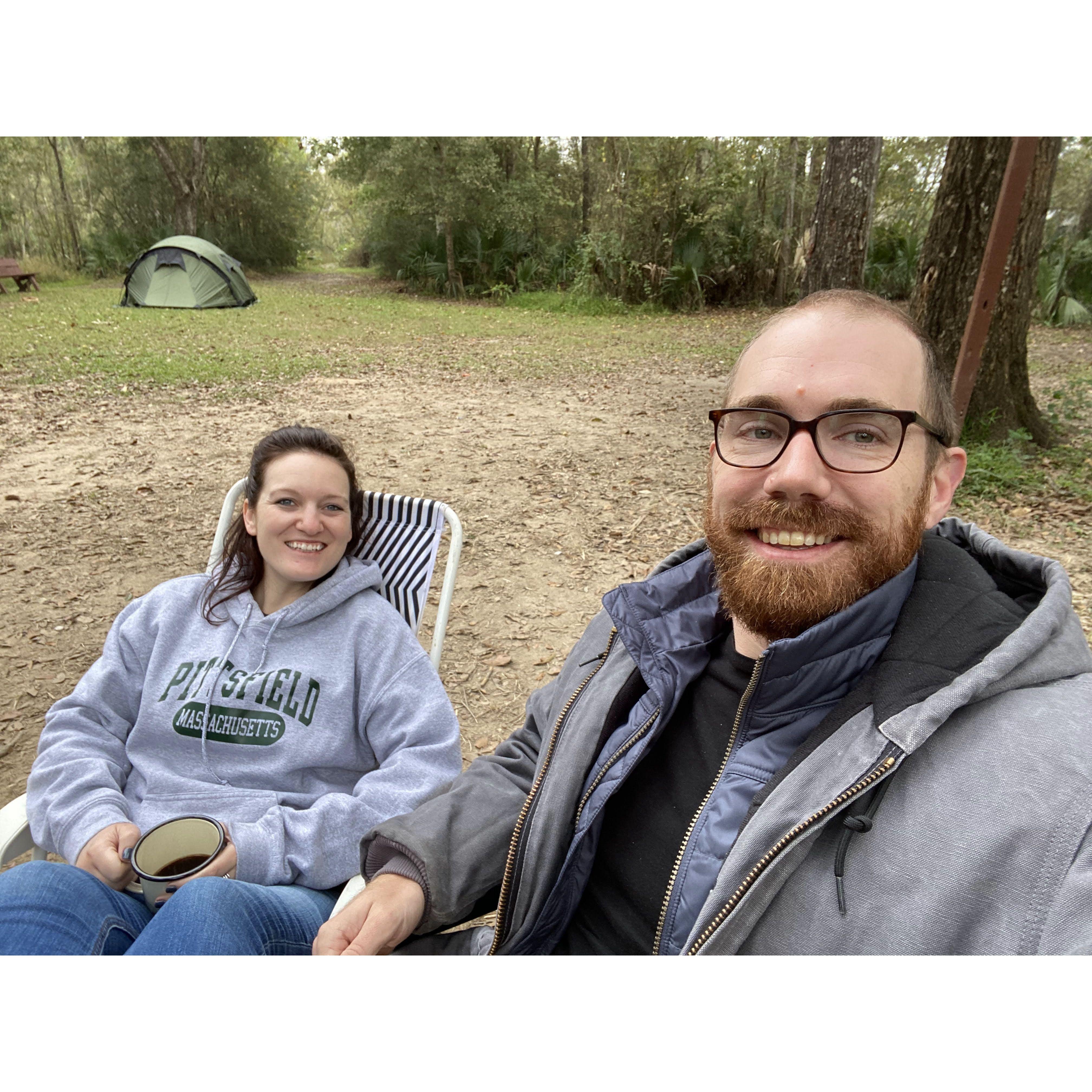 Camping trip near Avery Island, LA for John's birthday