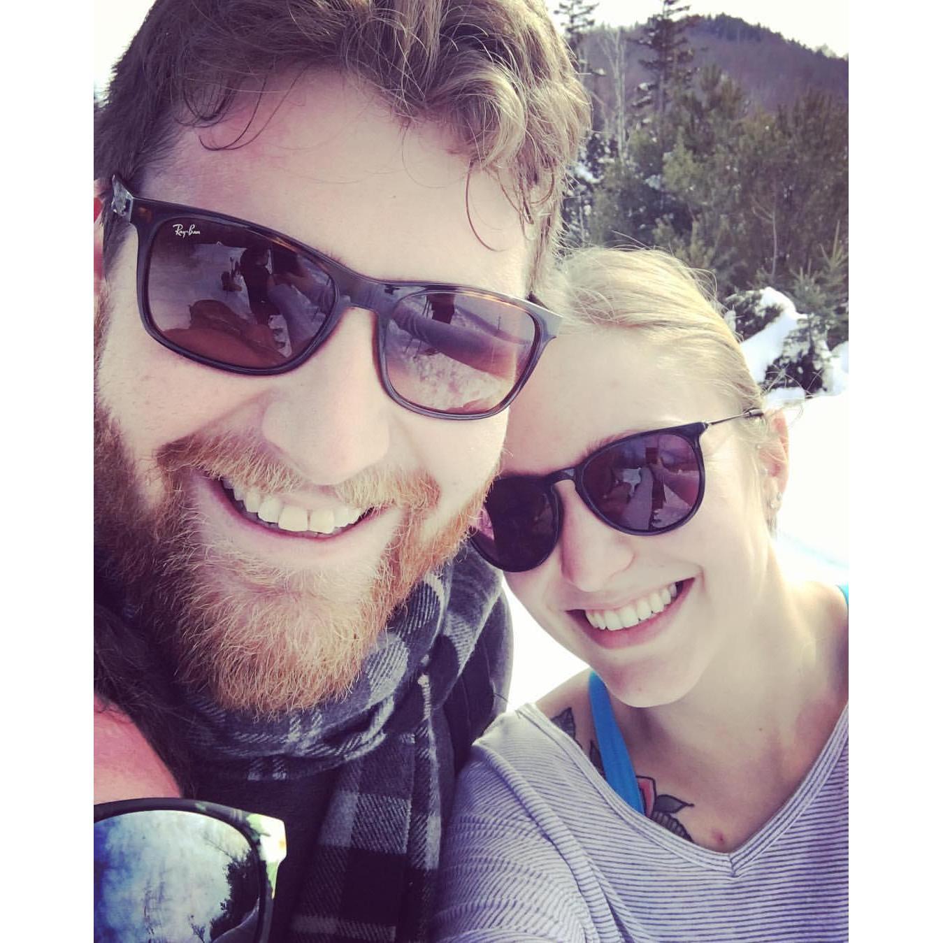 The couple loves to hike and be outside, especially in the White Mountains of New Hampshire. They hope to impart this love to their daughter Baleigh, and any future children.