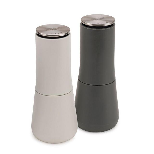 Joseph and Joseph Milltop 2 Piece Salt and Pepper, Black and White
