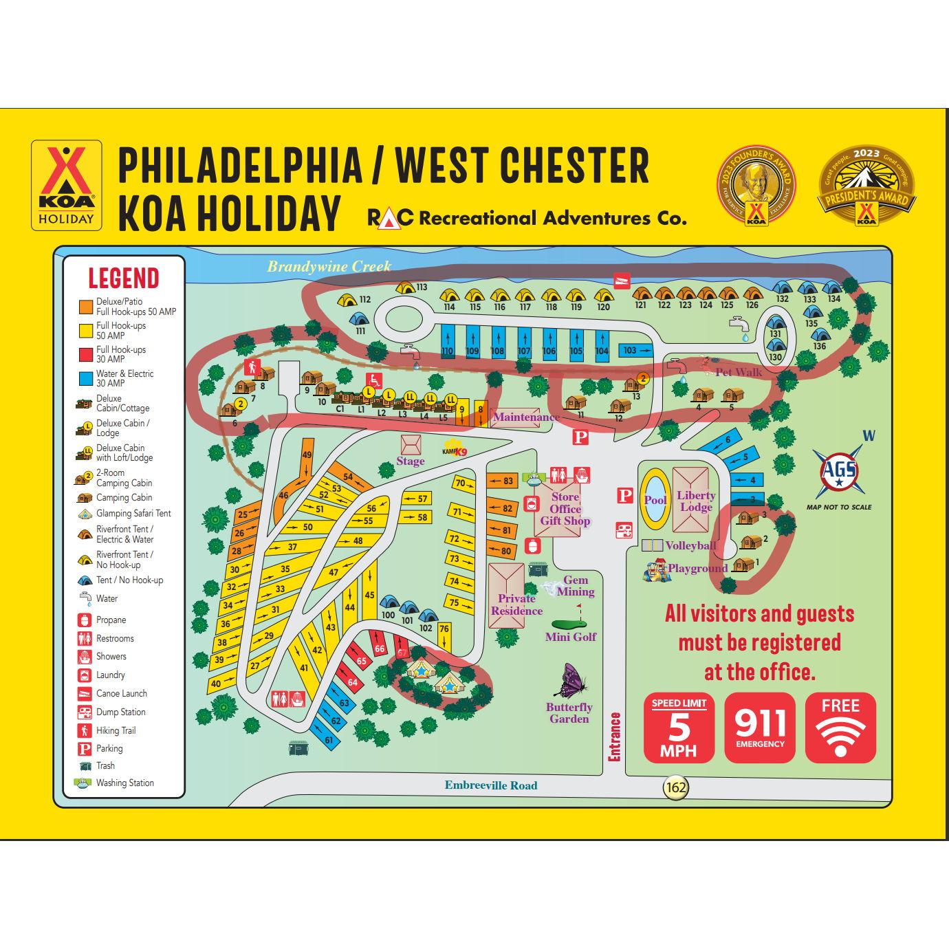 We've circled the areas on the map that we will be asking family and friends to reserve. We only ask that if you are able, please rent a tent site to leave the cabins for those who need them.