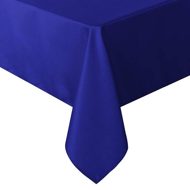sancua Rectangle Tablecloth - 60 x 84 Inch - Stain and Wrinkle Resistant Washable Polyester Table Cloth, Decorative Fabric Table Cover for Dining Table, Buffet Parties and Camping, Blue