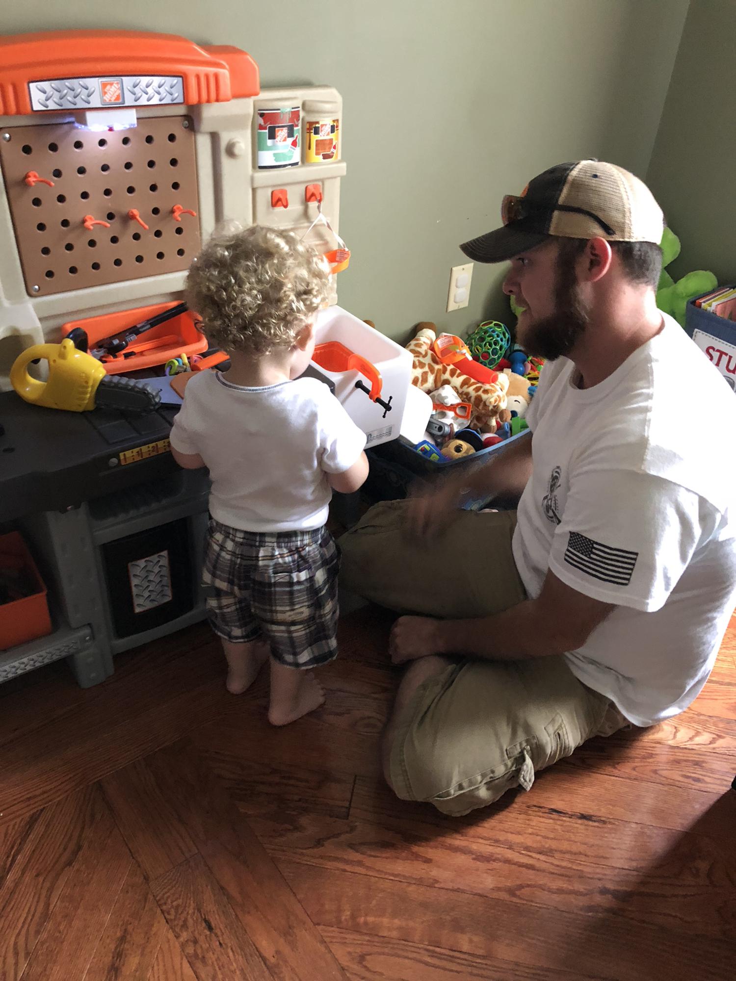 Teaching him young to build, and being the best step father there is