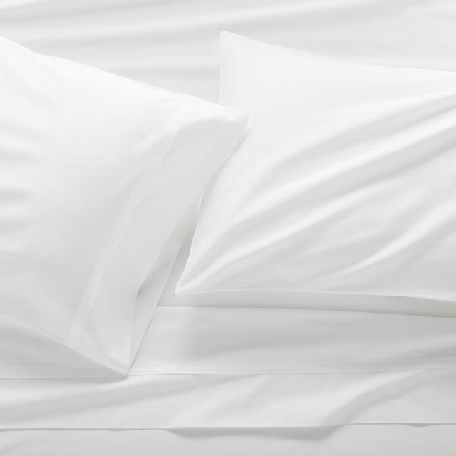 Organic 400 Thread Count Sateen White Queen Sheet Set