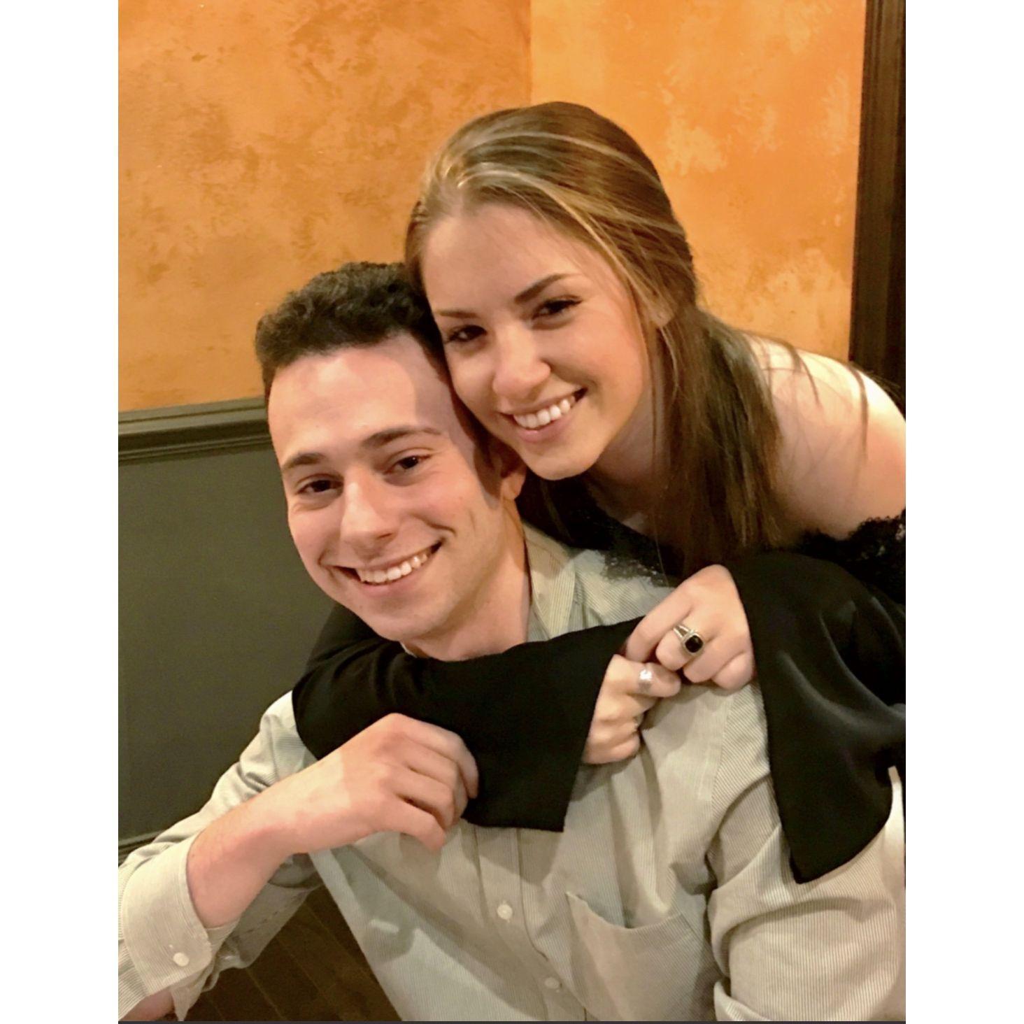 The night before Rachel left to study abroad in Florence, Italy (and Josh gave her the stomach bug) - 2017