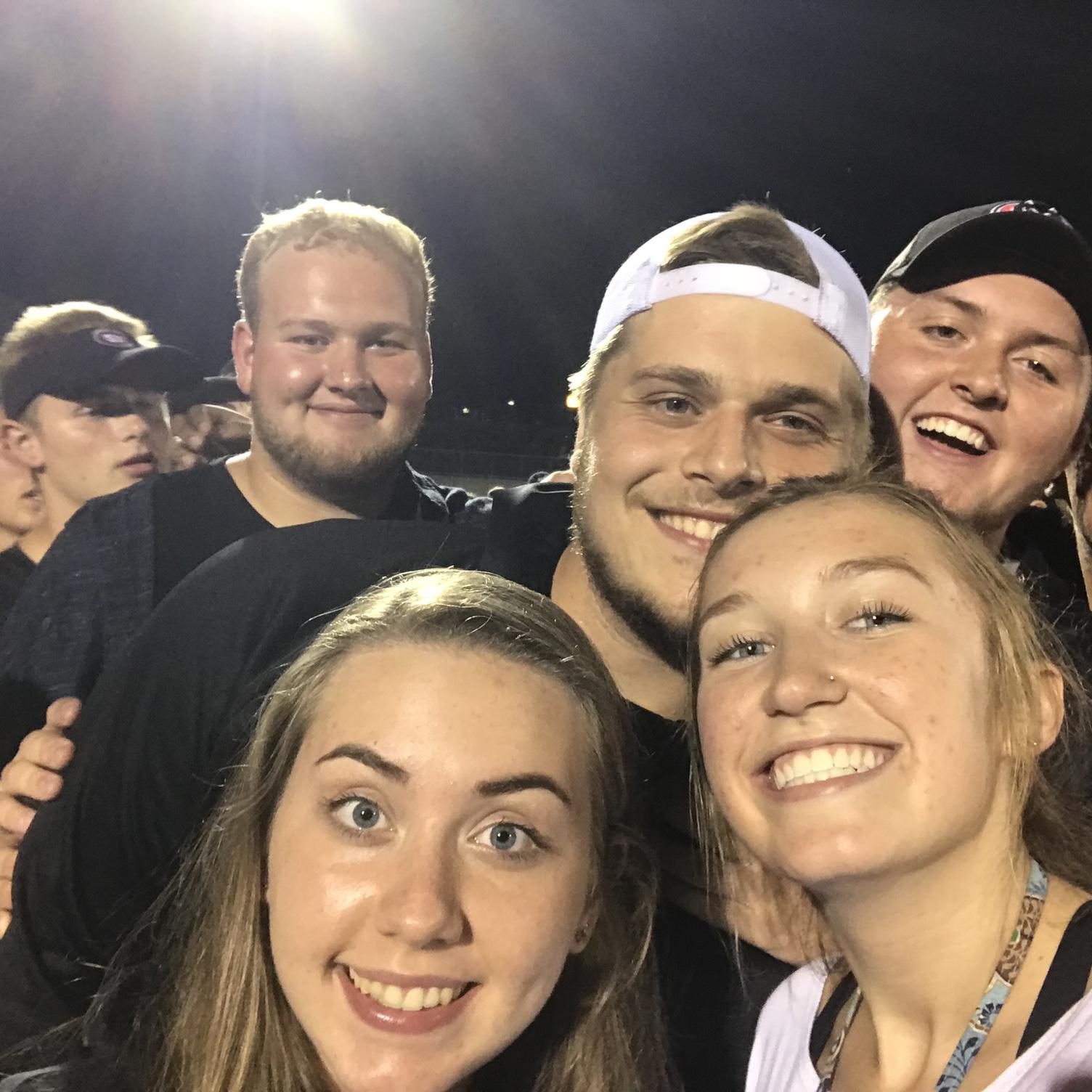 Our first photo together after meeting st St Cloud State.