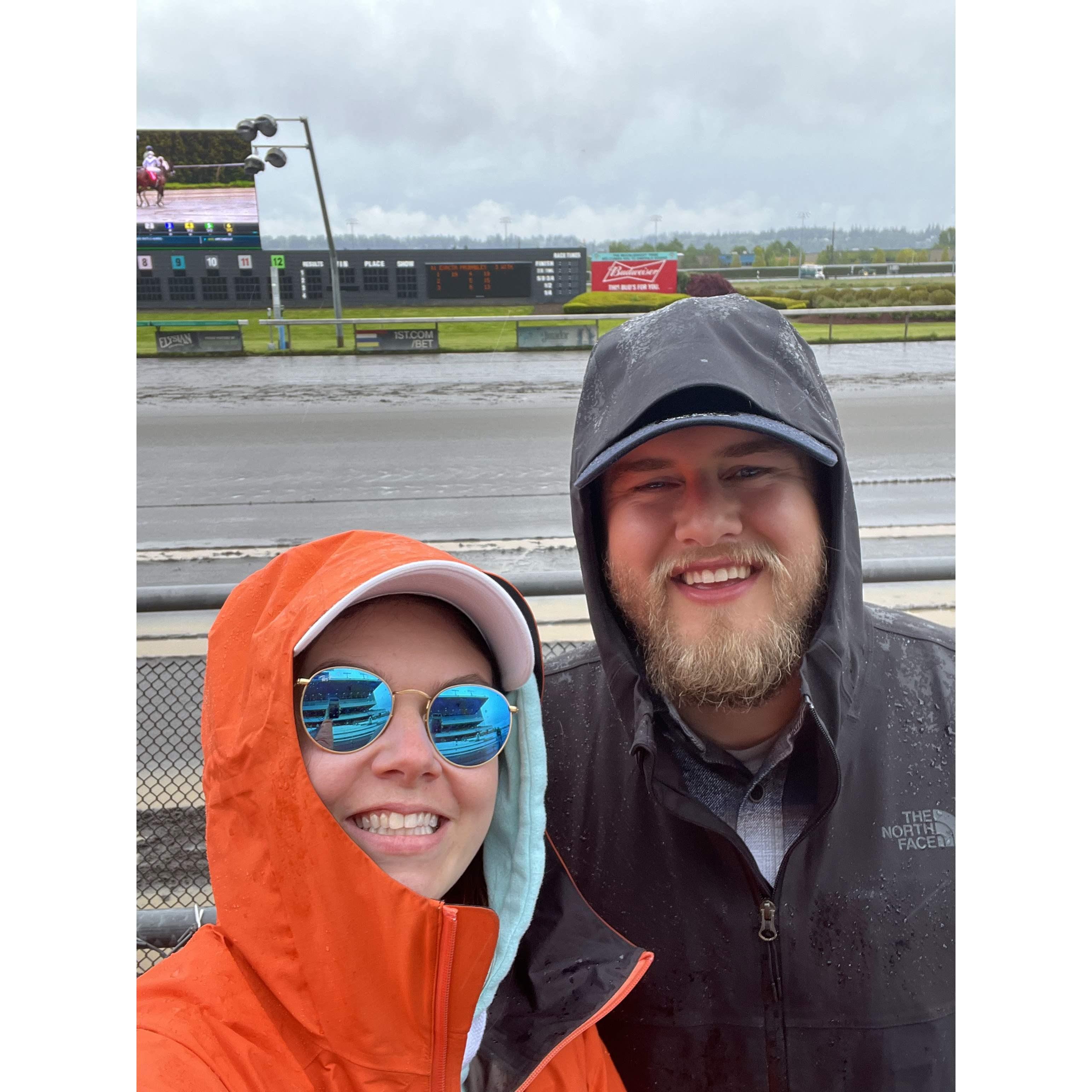Rainy Day at the Horse Racing Track!