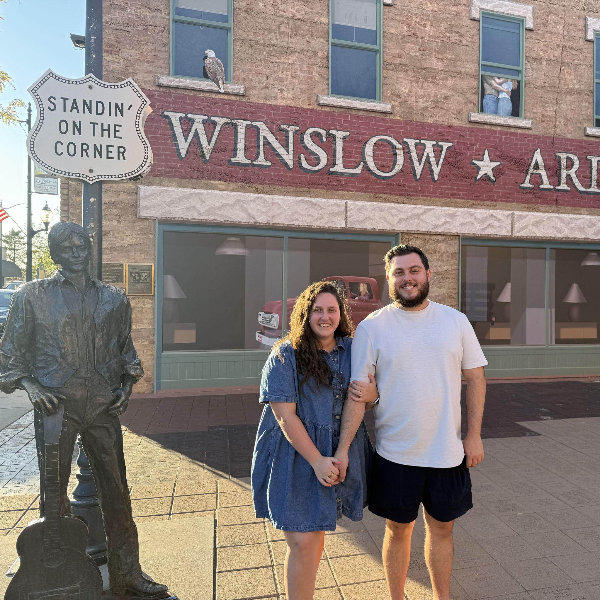 When your wedding tasting requires a 6-hour drive, you make sure to stop on the corner - Winslow