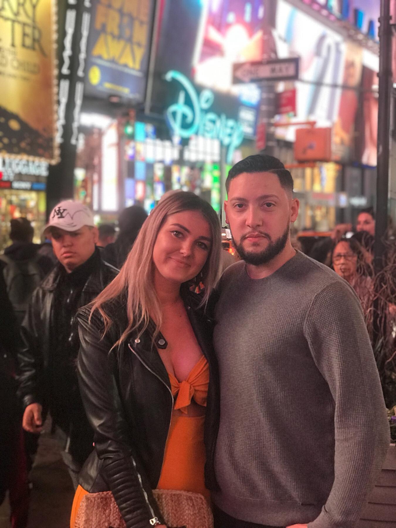 Time square after the Anjelah Johnson show at Caroline's comedy club!