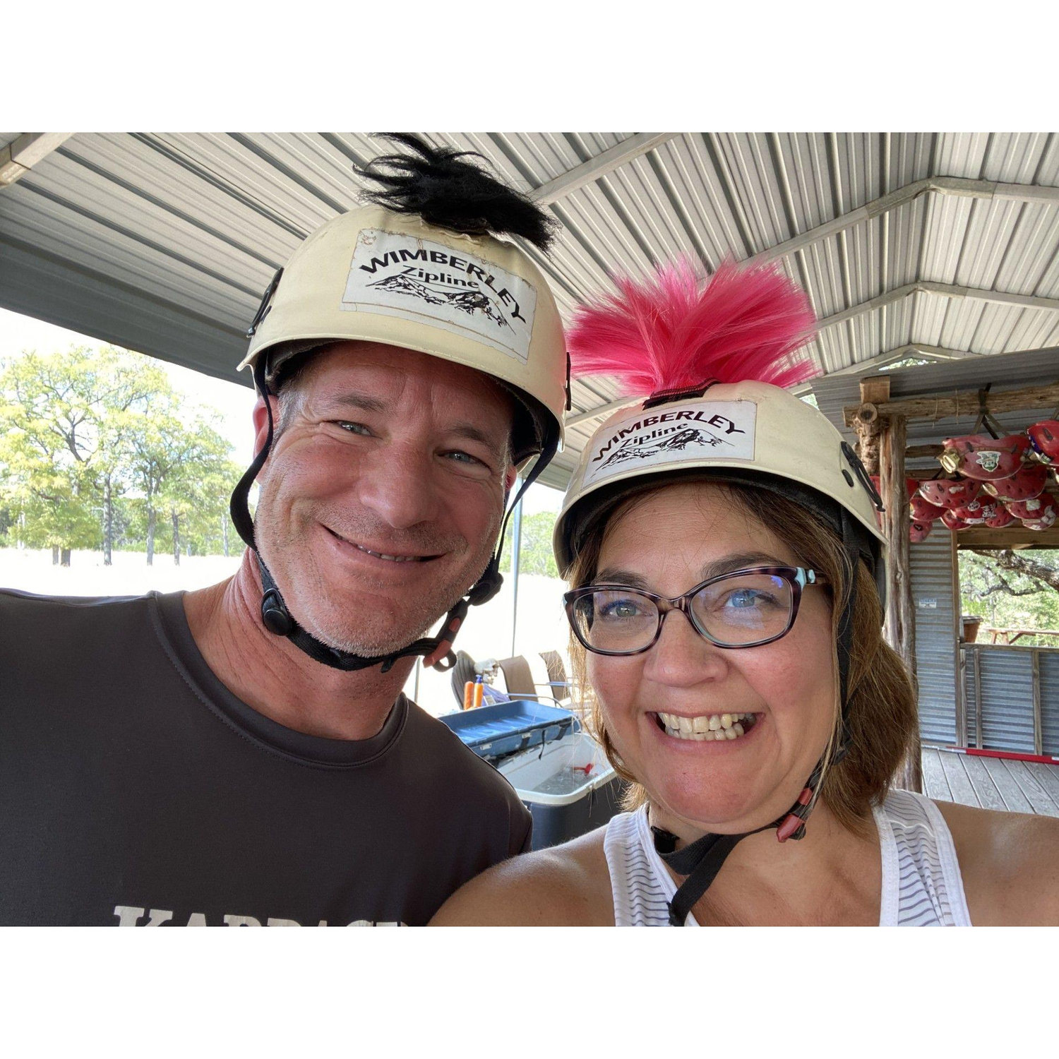 Leilani's first ziplining experience.  Scott brings the fun and adventure to the relationship!
