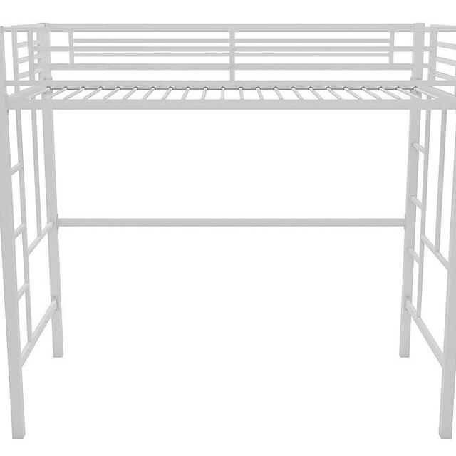 DHP Brian Twin Metal Loft Bed, Off White