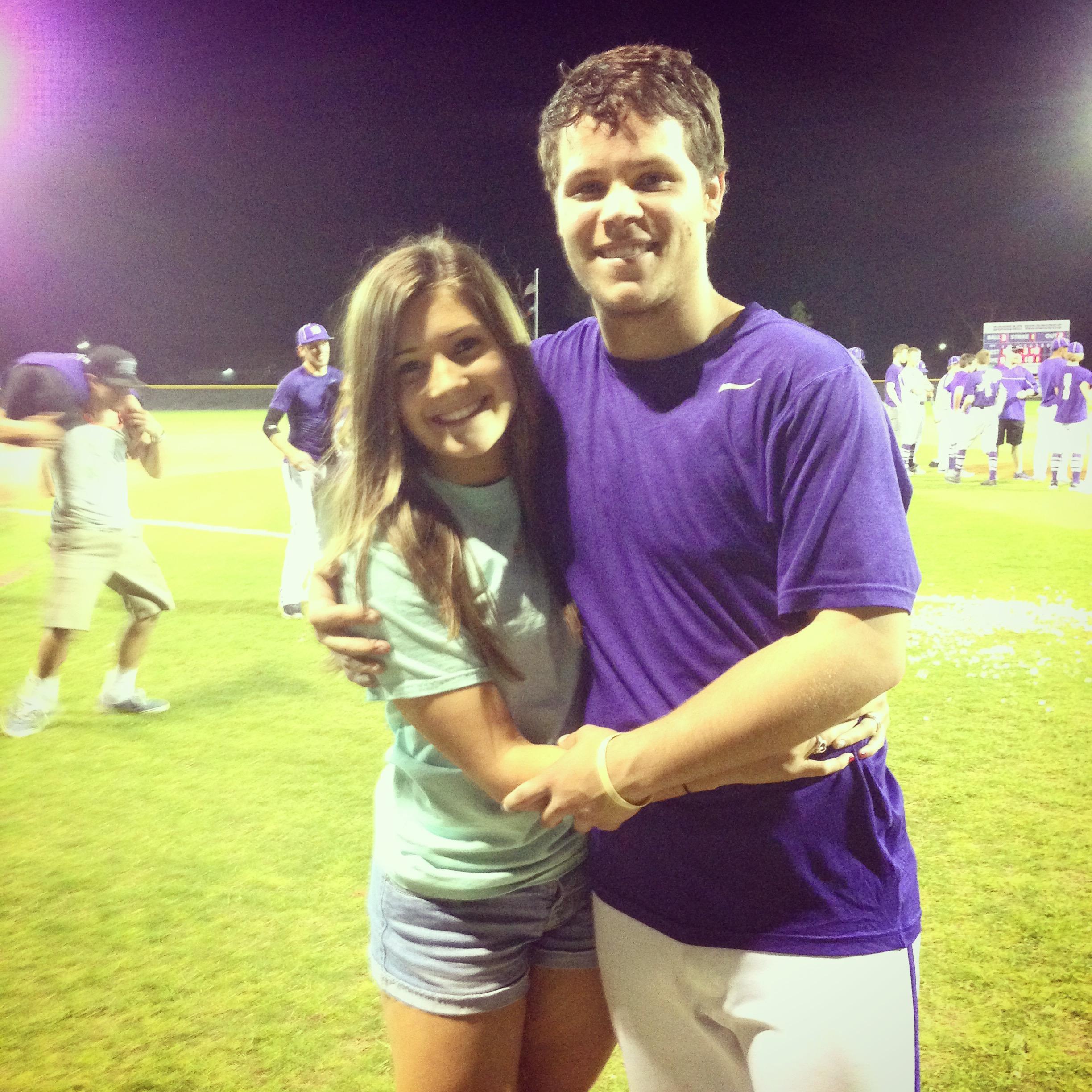 After one of Cole's high school baseball games on his birthday