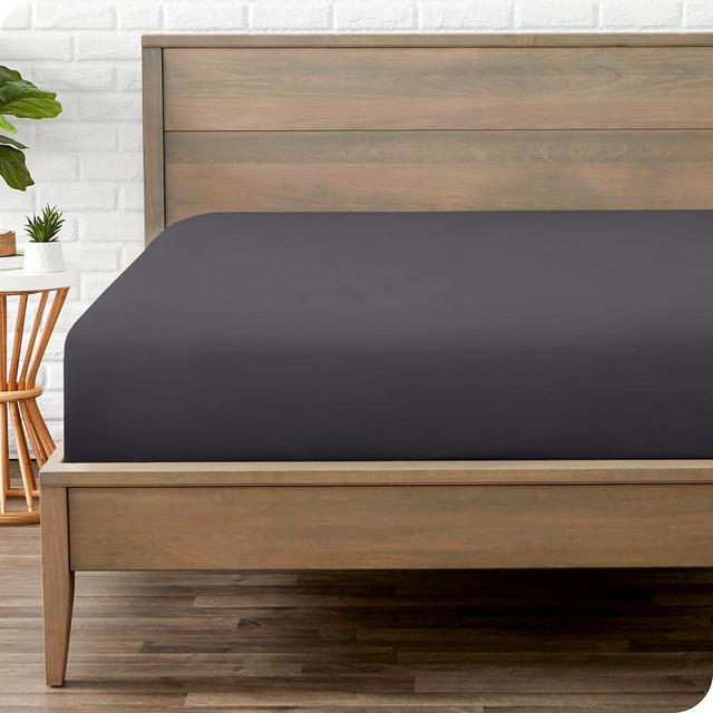 Fitted Bottom Sheet King Size - Premium 1800 Microfiber - Ultra-Soft Hotel Luxury - Deep Pocket - Durable and Long Lasting - Fitted Sheet (King, Forged Iron Grey)