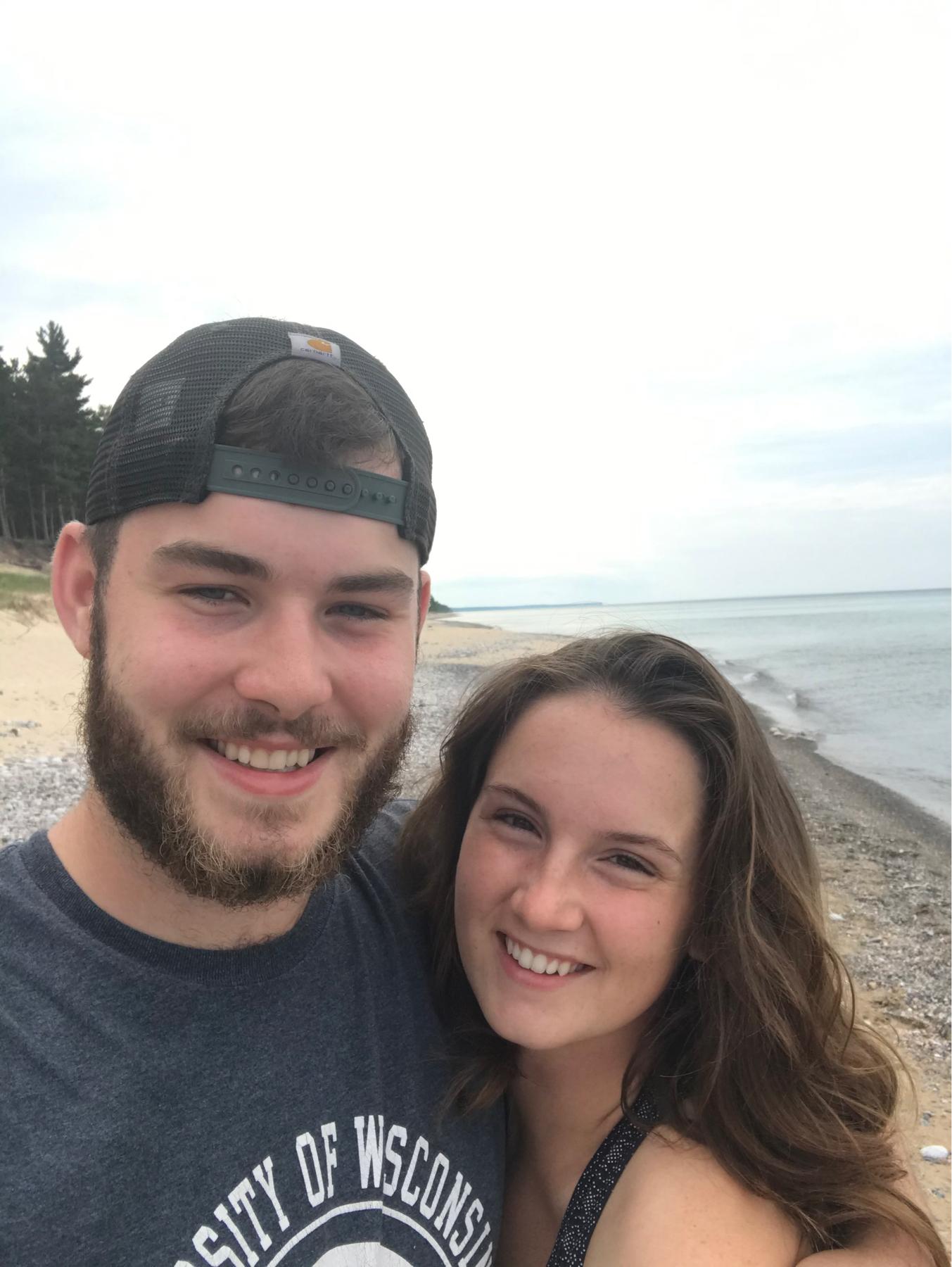 First tent camping trip together at 12 Mile Beach, MI.