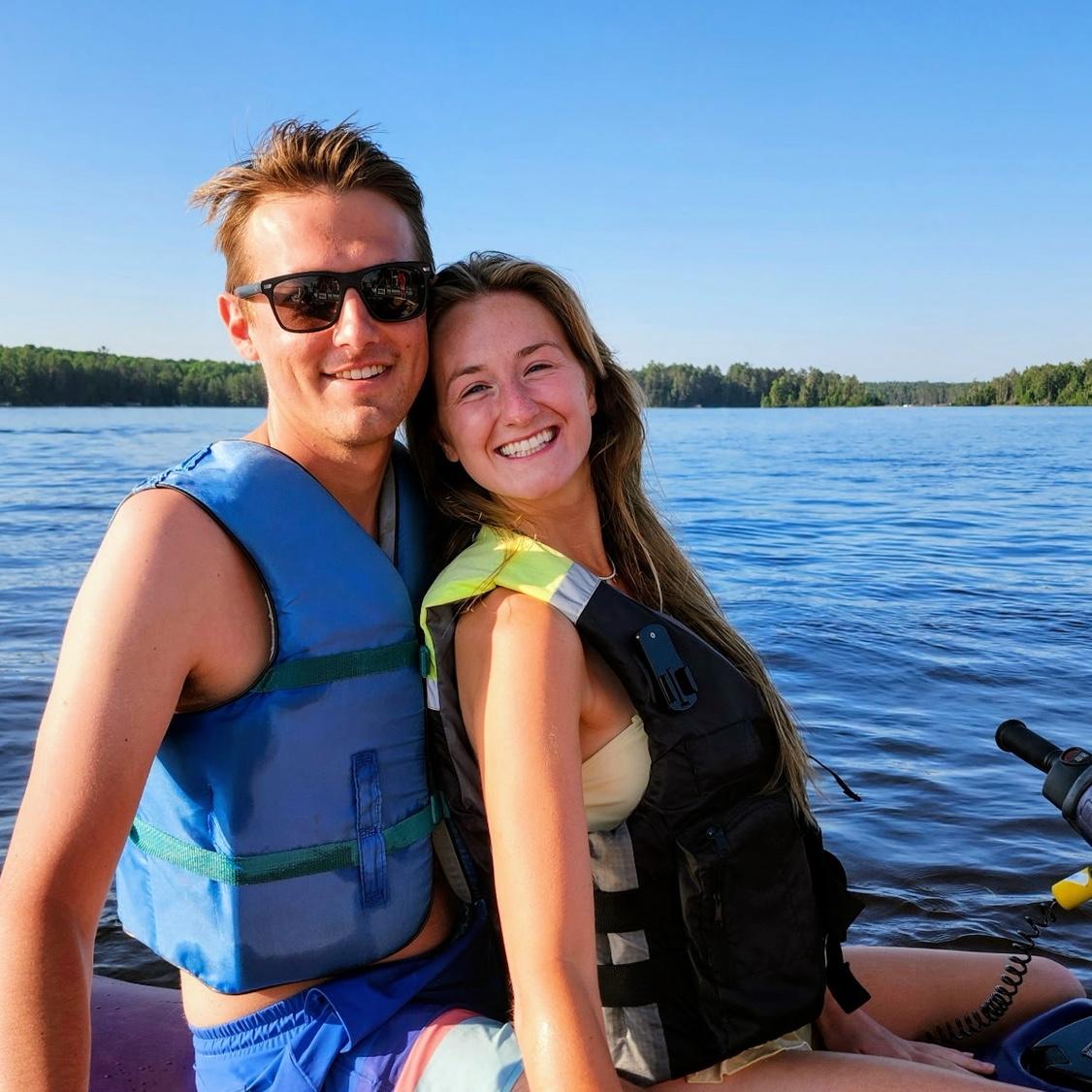 Jet Skiing at John's WI family lake house 2025