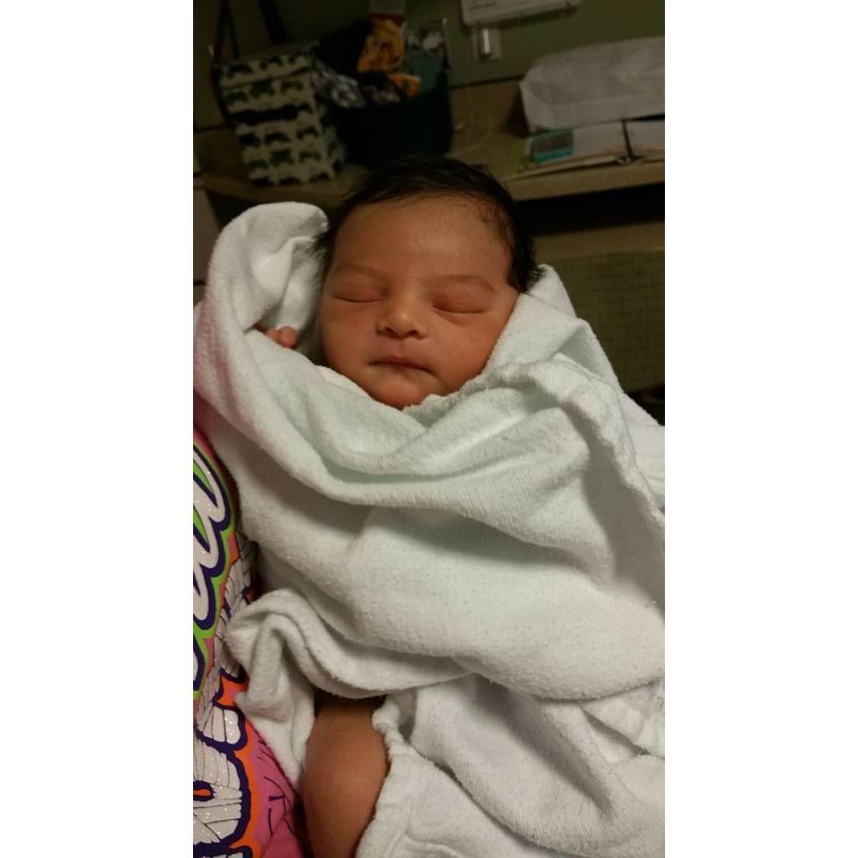 Zander in the hospital after he was born.