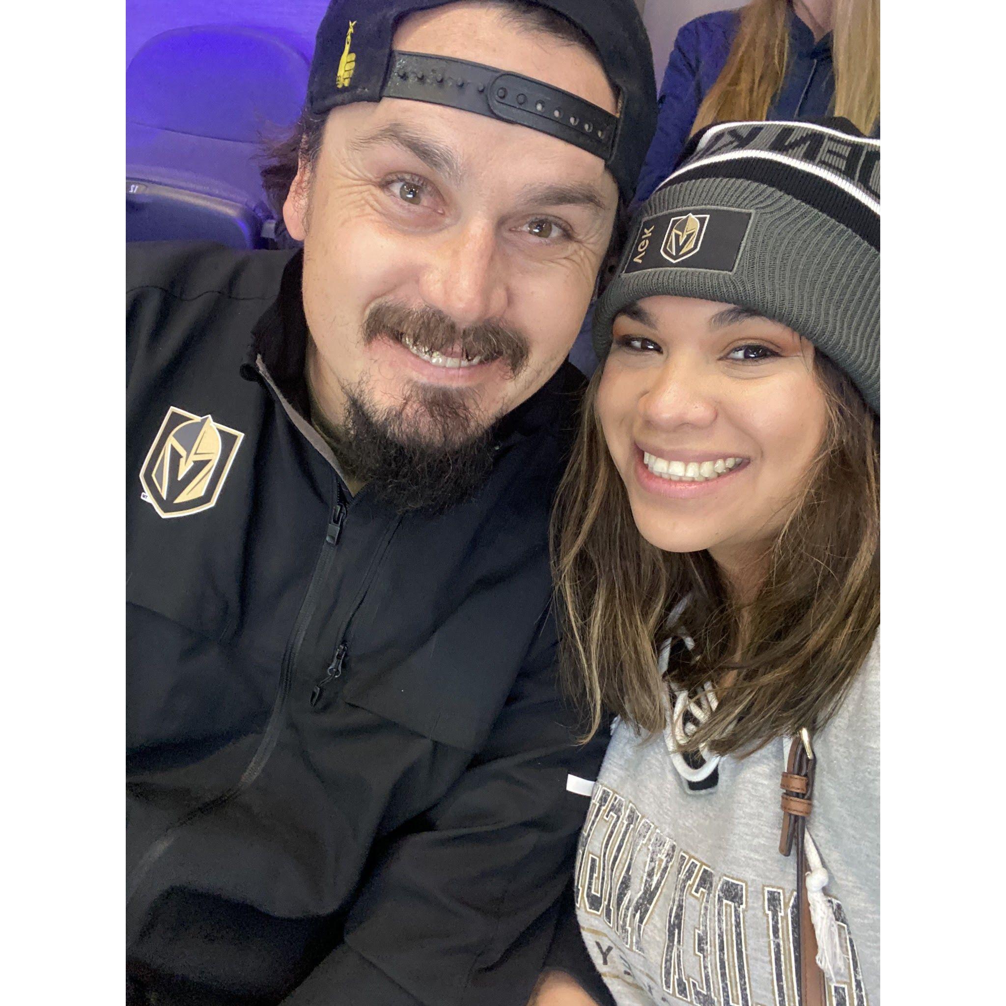 First Pro-Hockey Game after being newly engaged. GO KNIGHTS!