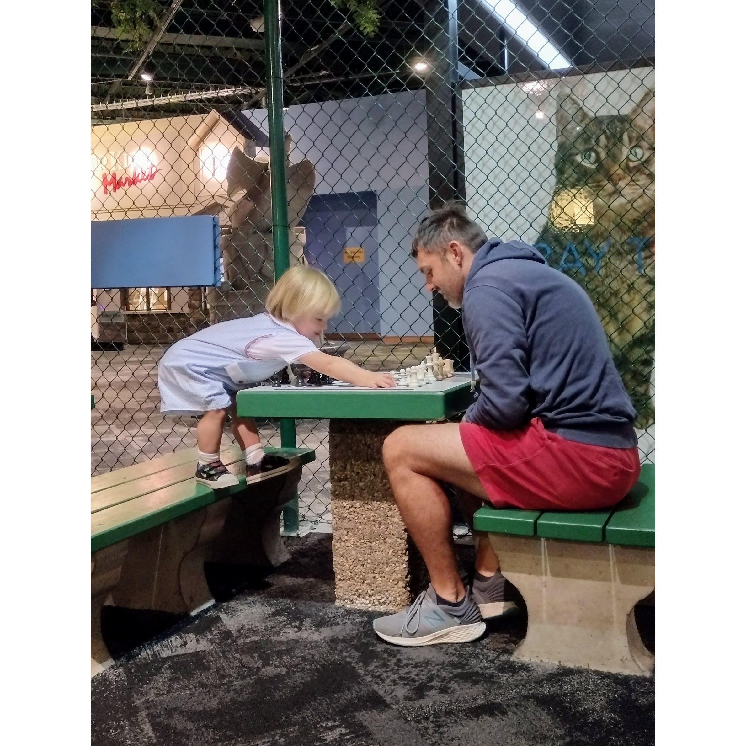 Justin vs King Bobby Fischer #hall #nephew #childrensmuseum