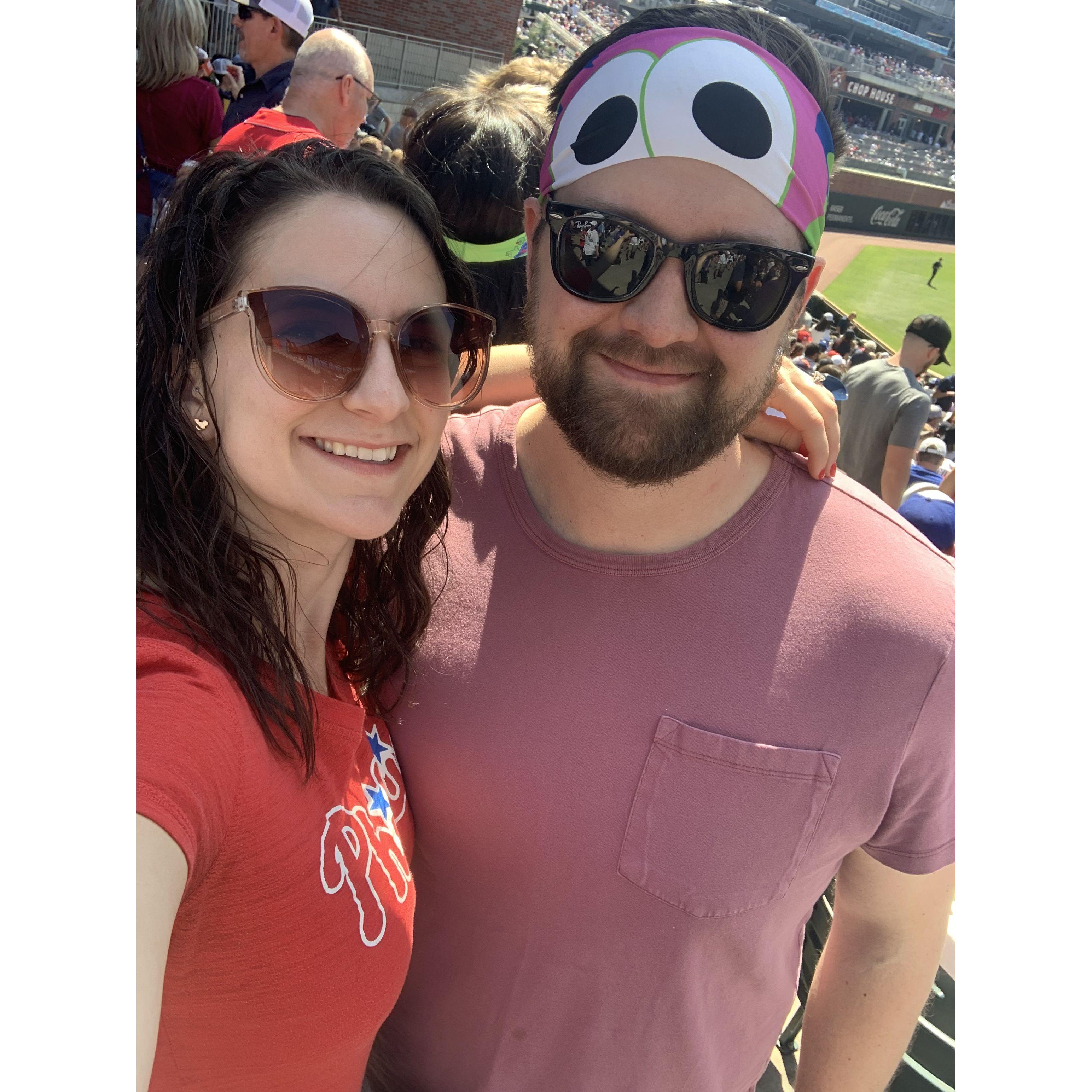 Phillies game in Atlanta with my Bryce Harper look a like