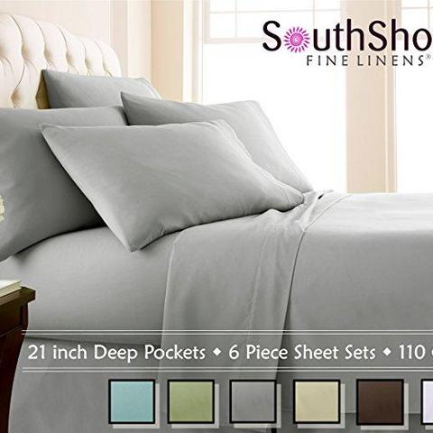 Southshore Fine Linens Sheet Set, Queen - Steel Gray