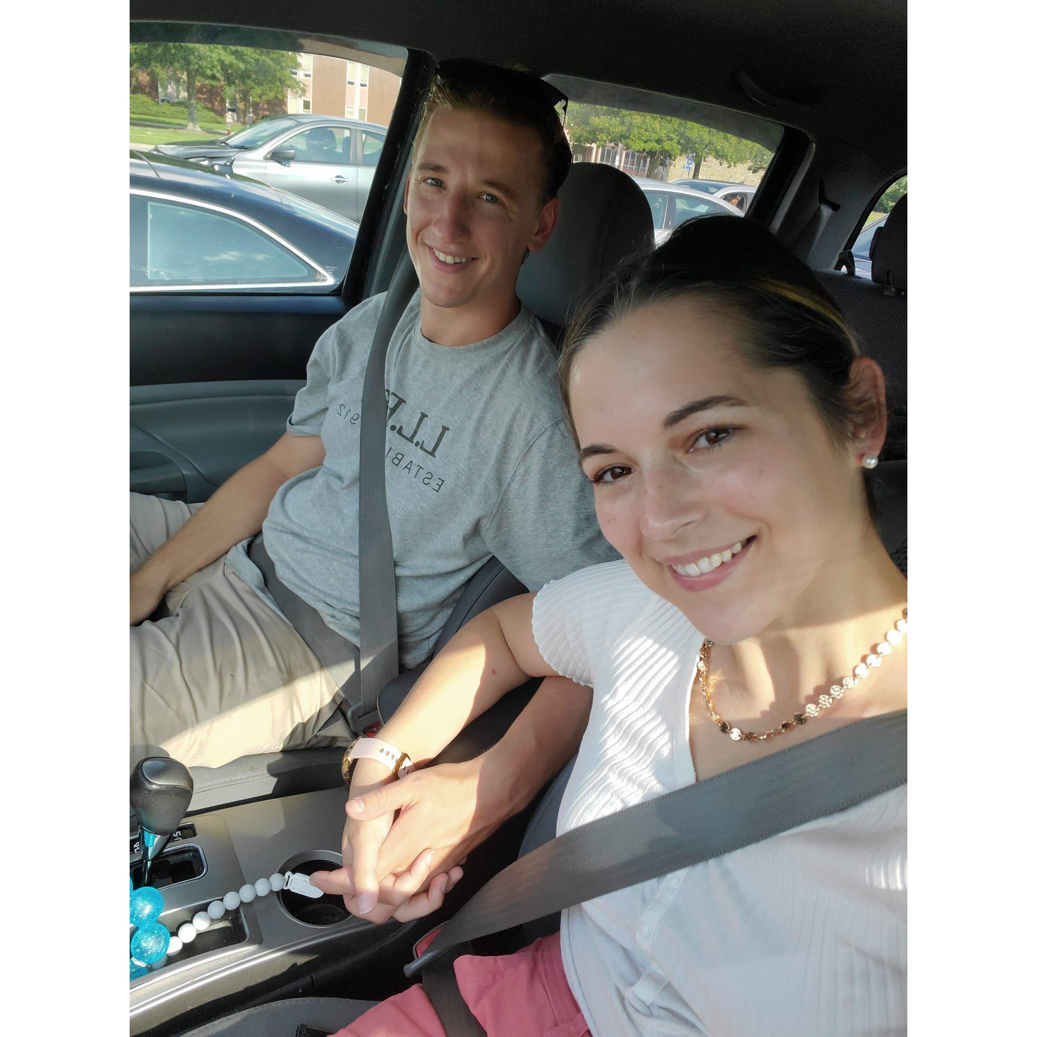 Just picked Aaron up from the airport after his 6 month deployment :)