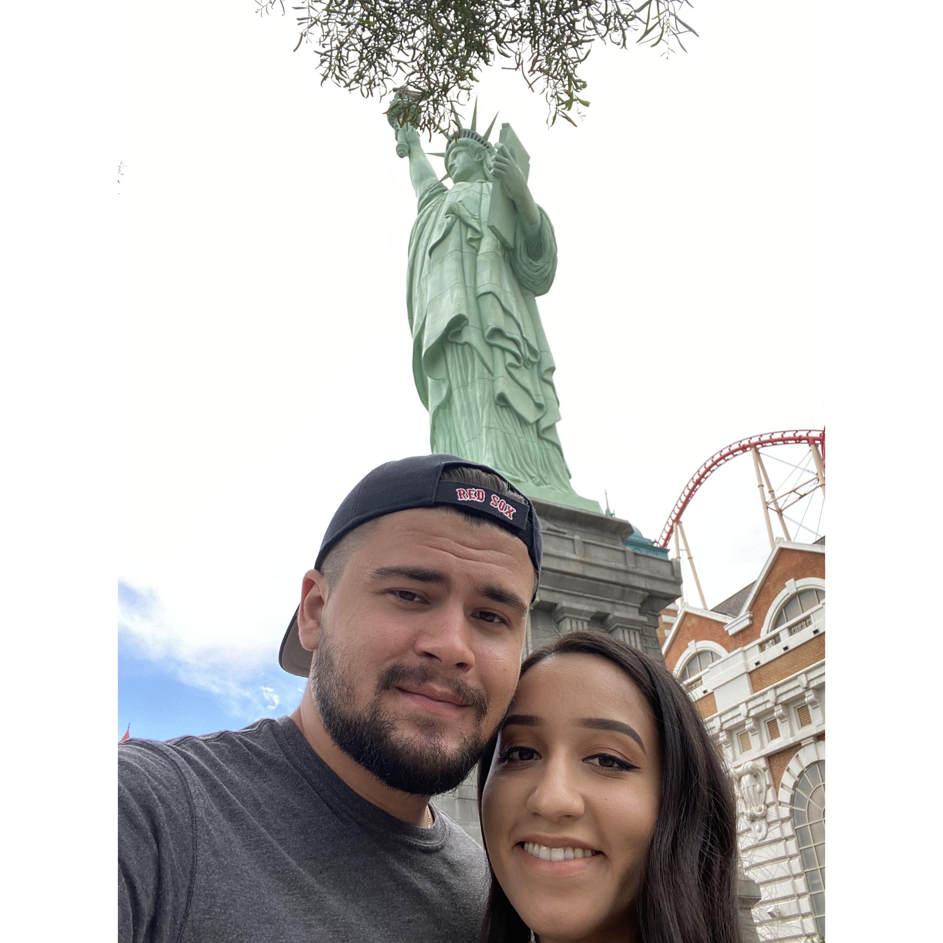 We went to Las Vegas together for the first time.