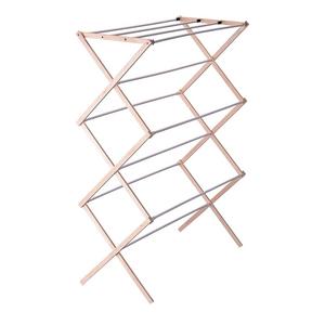 Household Essentials 5001 Collapsible Folding Wooden Clothes Drying Rack for Laundry | Pre assembled