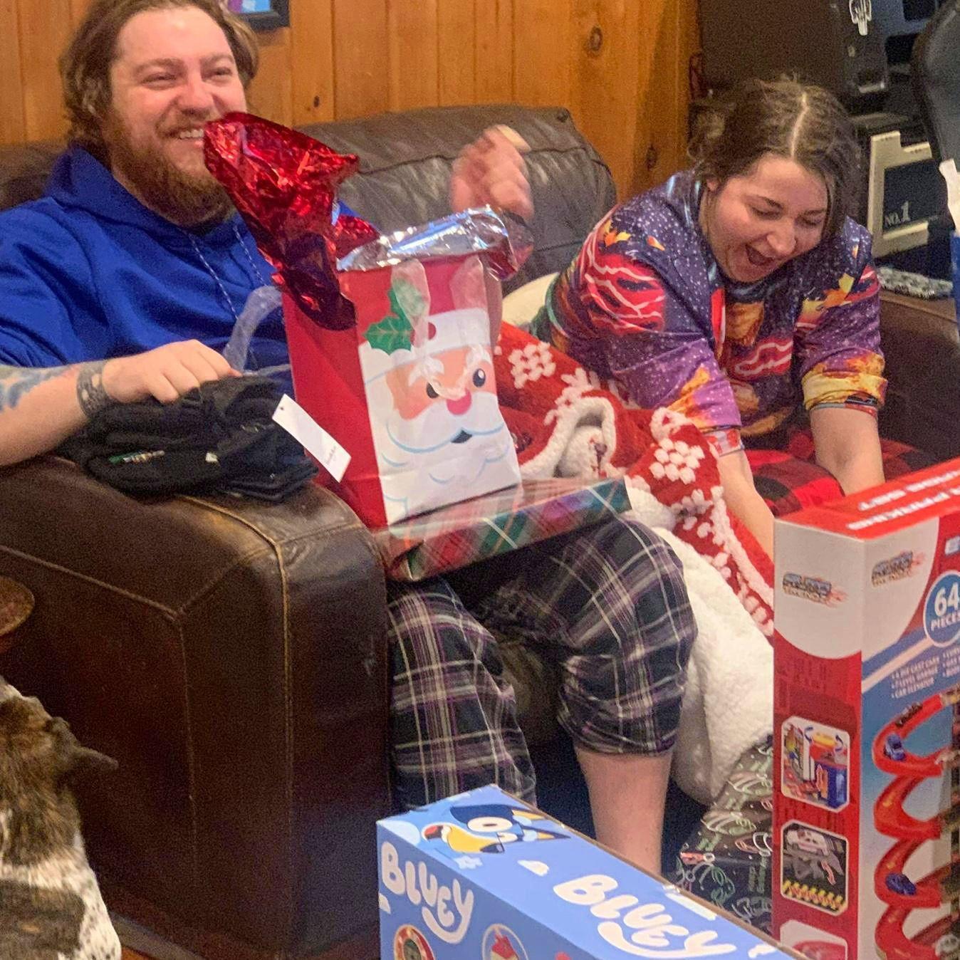 A sleepy Christmas morning with the Baillargeons