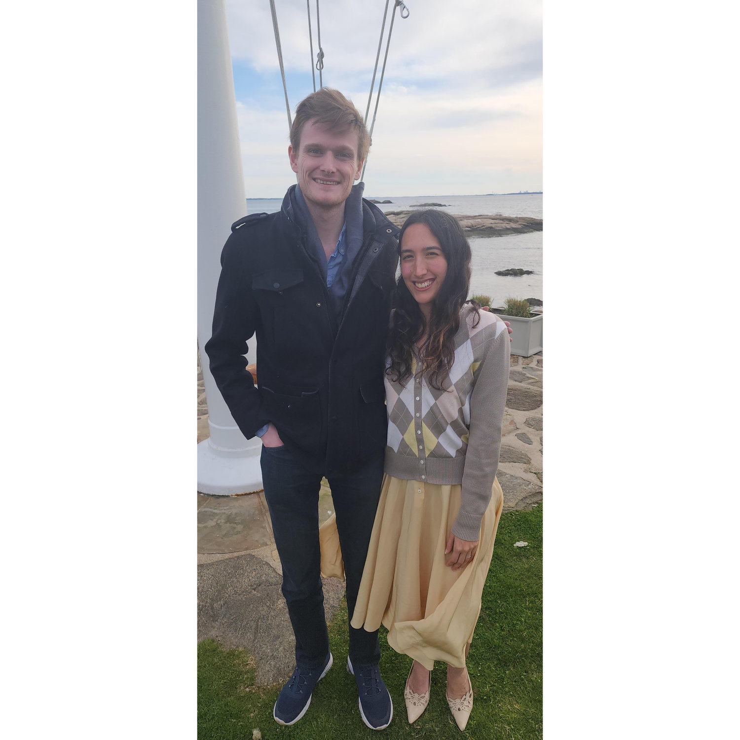 Easter in front of the flags, where we will get married (March 31 2024)