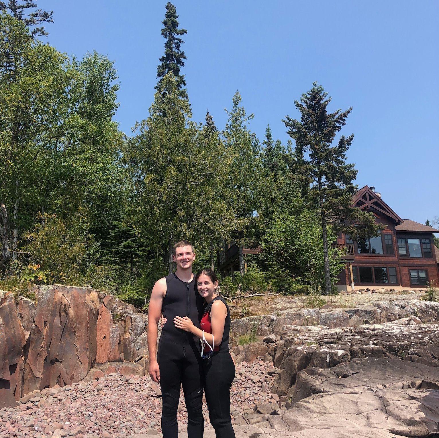 An afternoon spent swimming at our future wedding venue