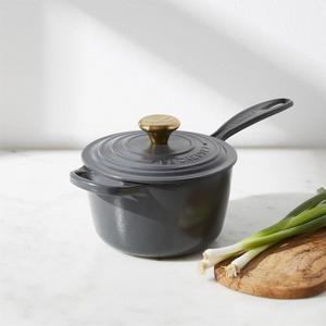 Le Creuset ® Signature 1.75-Qt. Graphite Grey Sauce Pan with Lid