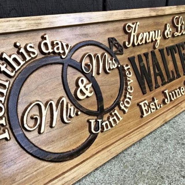 Personalized Mr & Mrs Sign