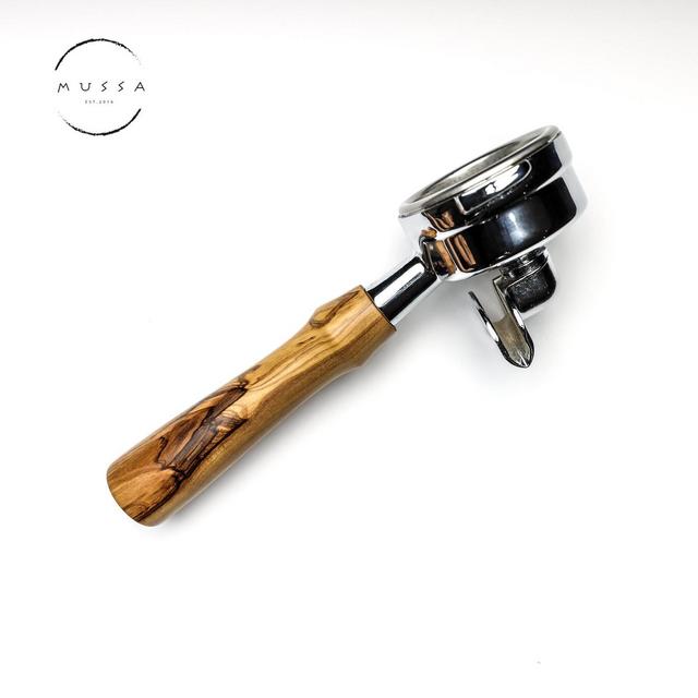Portafilter handle, Mussa style handcrafted portafilter handle, Greek Olivewood