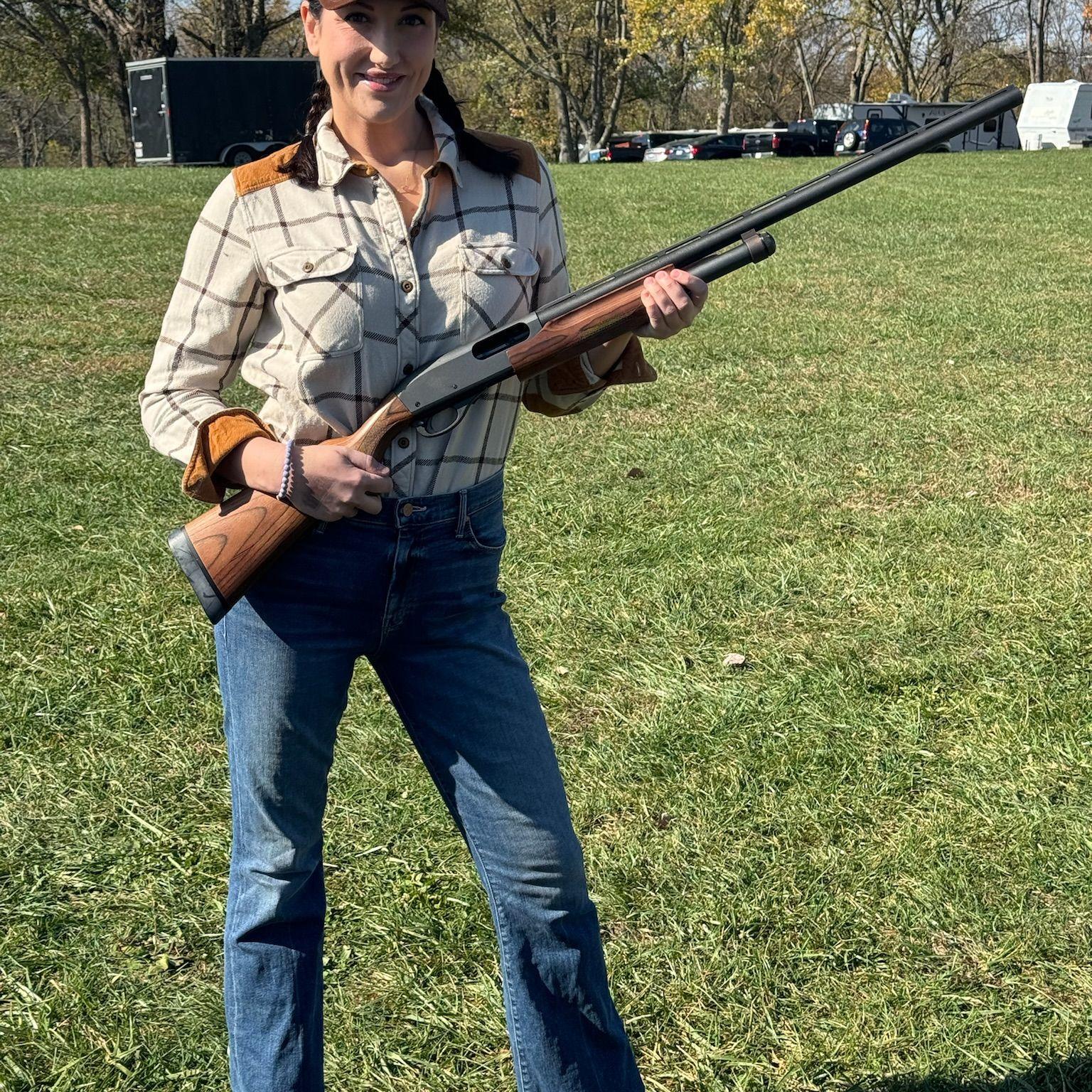 Ashleigh's first turkey shoot! If you're going to miss the target, at least look good doing it!!