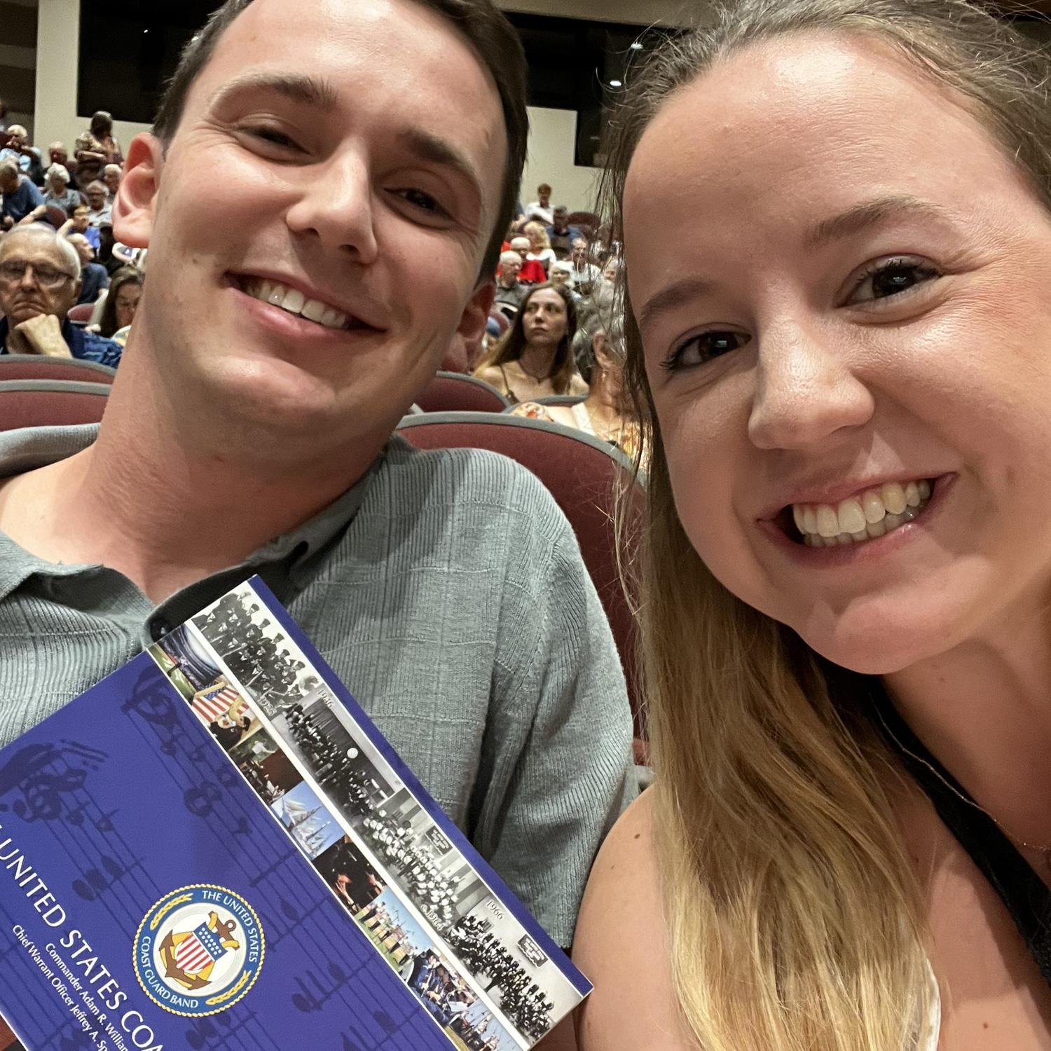 Right after Kurt won the job, we went to see USCG band on tour! We were so giddy