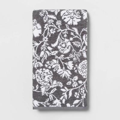 Performance Bath Sheet Radiant Gray Floral - Threshold™