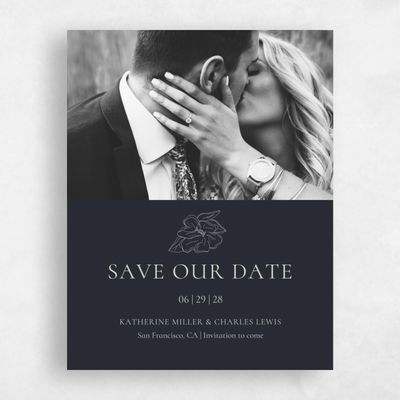 Ebony, Black Wedding Save the Date - Ahlers Photo