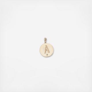 14k Yellow Gold Initial Diamond Pendant