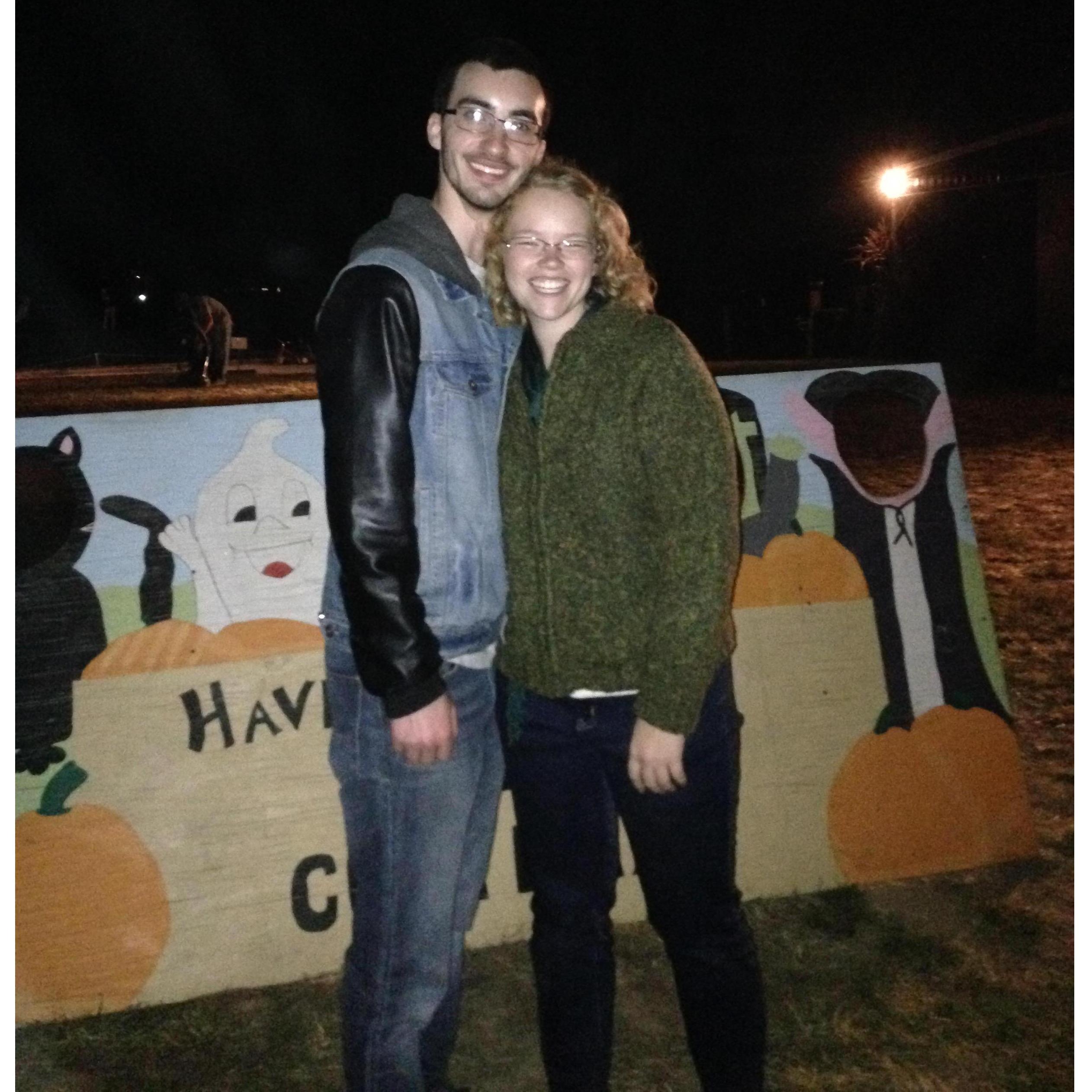 This photo was taken after we had become an 'official' couple.