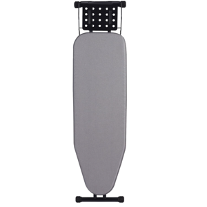 Deluxe Ironing Board with Heat Resistant Cover and Thicken Felt Pad, Heavy Sturdy Legs,Full Size Hanger Iron Board,Foldable (L-Grey)
