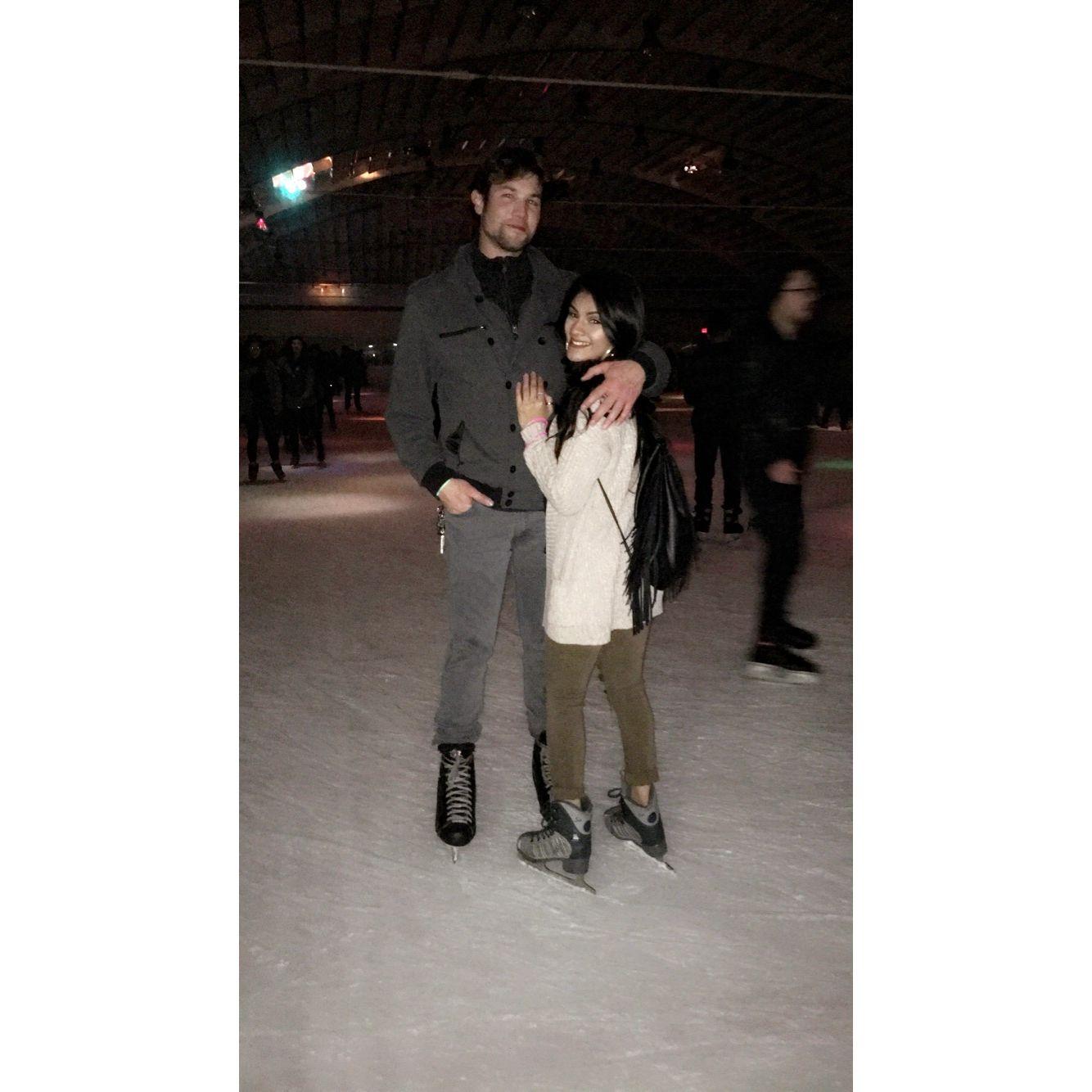 Ice skating. And we only fell once...