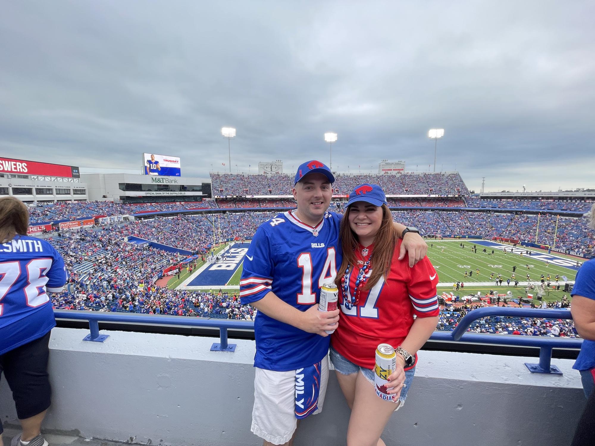 Our 1st Bills Game together!! After a season of no fans in the stadium it was great to be able to see a live game.