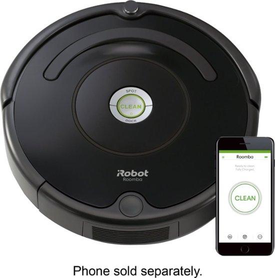 iRobot - Roomba 675 App-Controlled Self-Charging Robot Vacuum - Black