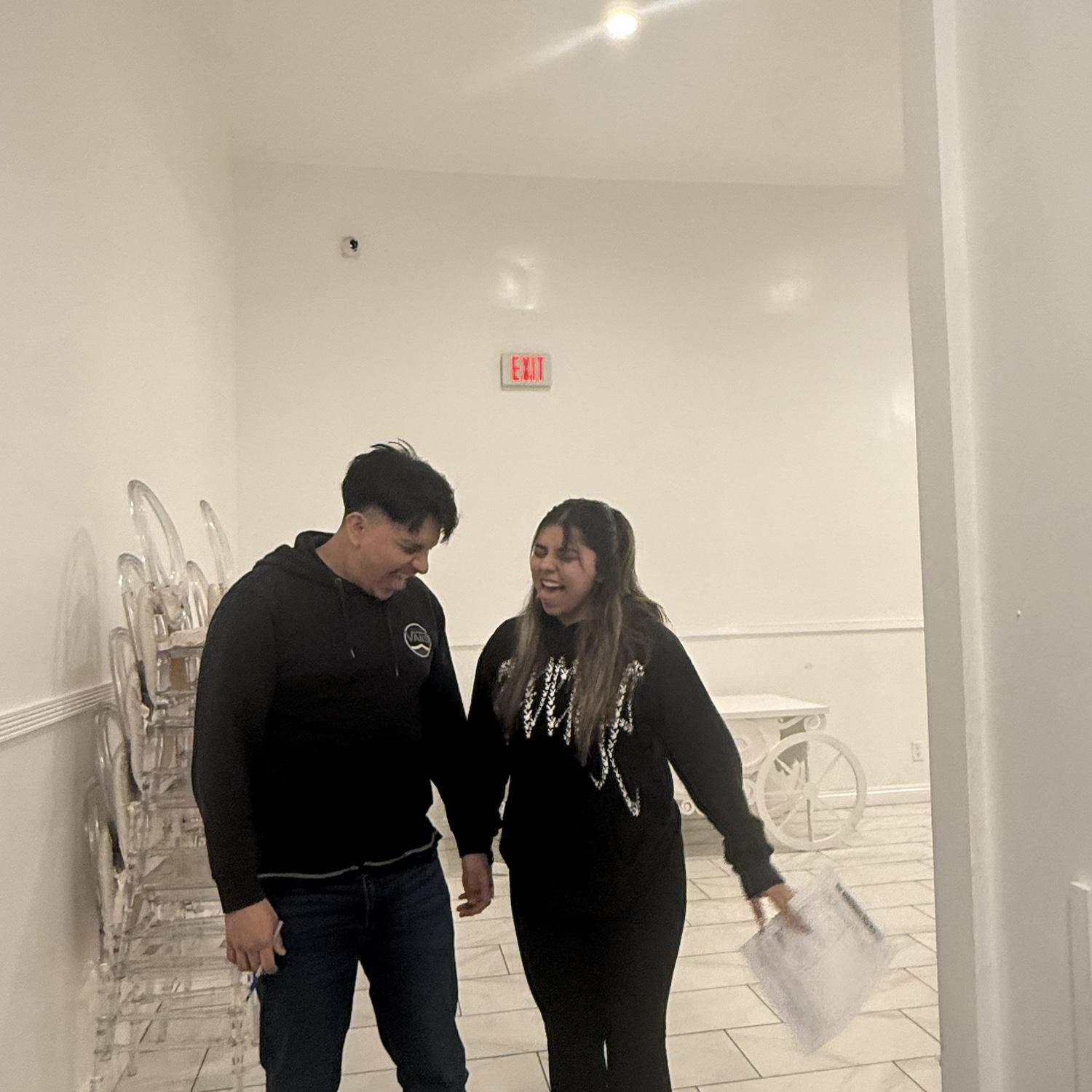 Signed our venue