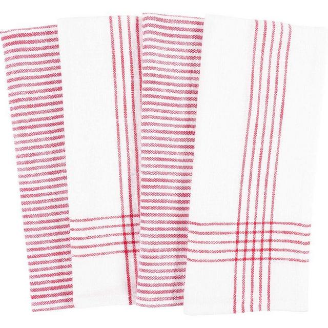Monaco Washed Cotton Dish Towels, Set of 4 - Red