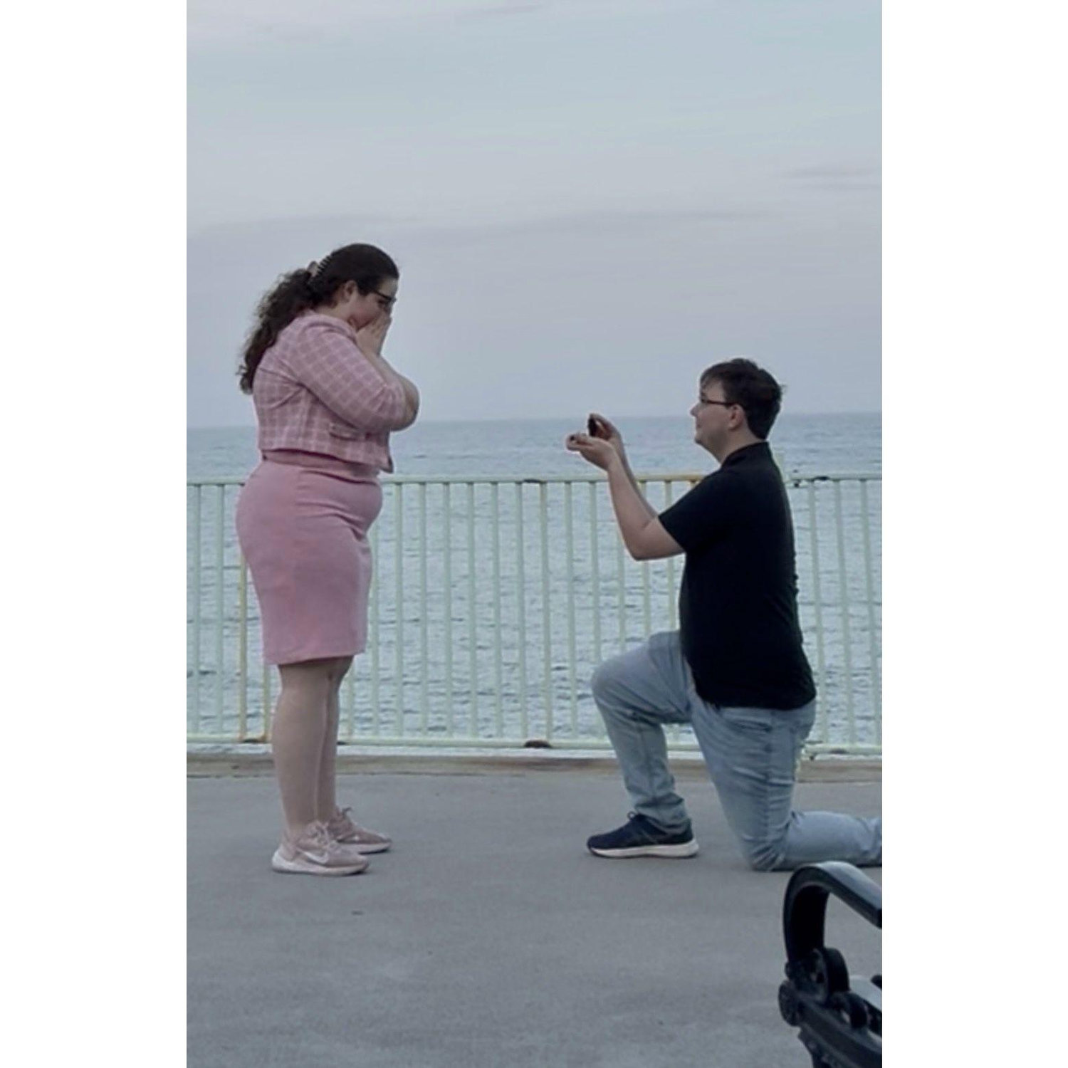 This is screenshot of when Will proposed to Kathleen underneath the Rosecliff Manor in Newport, RI